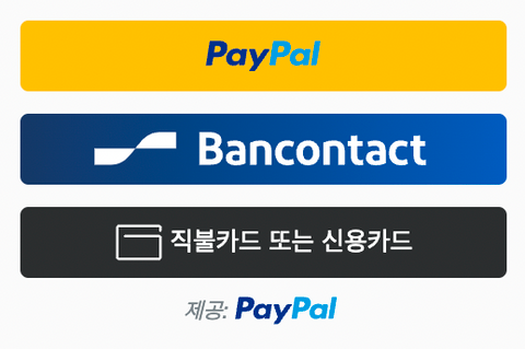 예시) 접속 국가: 벨기에, enable-funding: “paylater” 설정 시 화면